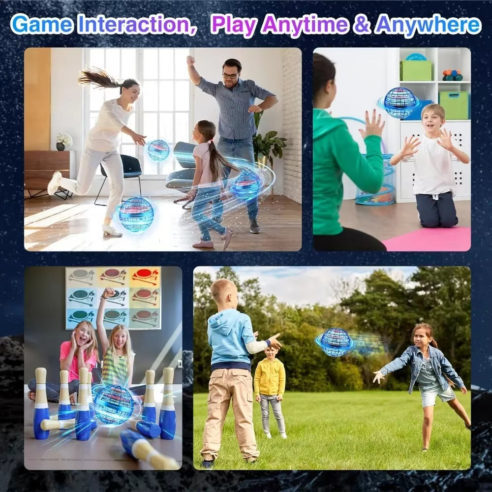 Flying Orb Ball Toy Soaring Hover Boomerang Spinner Hand Controlled Mini Drone Cosmic Globe Spinning Kids Adults Outdoor Fly Toy