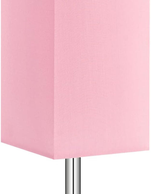 Load image into Gallery viewer, Touch Control Table Lamp with USB A+C Charging Ports, 3 Way Touch Lamps beside Desk, Nightstand Lamp for Bedrooms Living Room, Pink Shade with White Base, LED Bulb Included(Pink)
