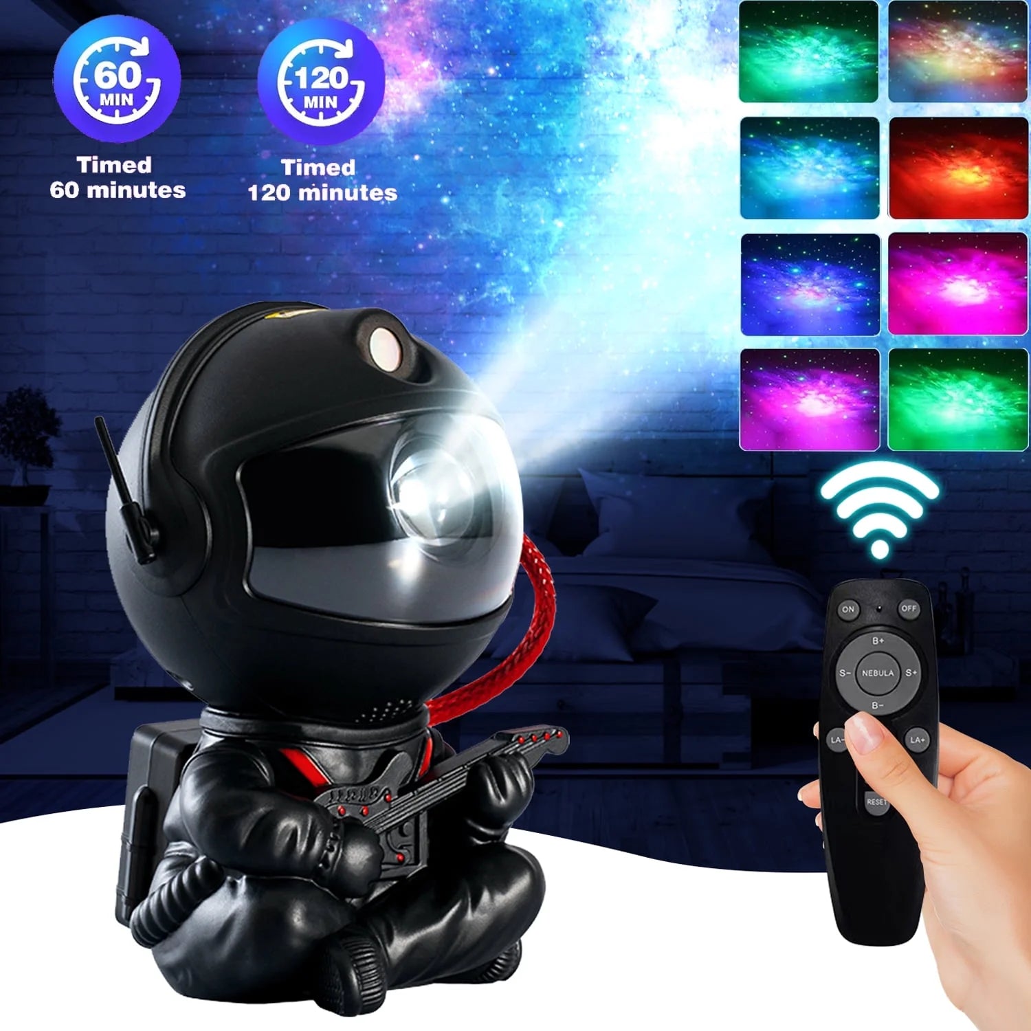 Astronaut Galaxy Projector Lamp Astronaut Starry Sky Projector LED Star Projector Space Projector Night Light with Remote Control for Bedroom Party Home Decor