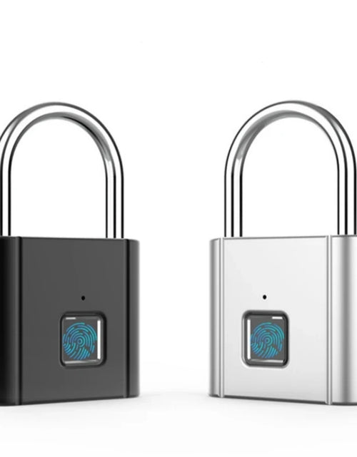 Load image into Gallery viewer, Smart Biometric Thumbprint Door Padlocks Rechargeable Door Lock Fingerprint Smart Padlock USB Keyless Quick Unlock
