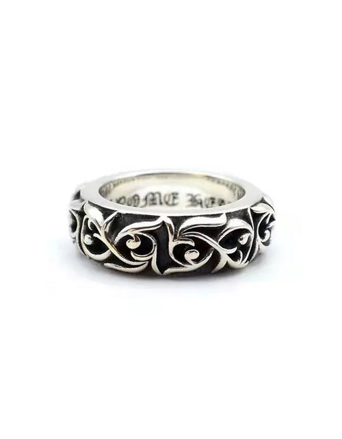 Load image into Gallery viewer, Personalized Cross Ring for Men and Women Couples Trendy Retro Thai Silver Eternal Vine Ring
