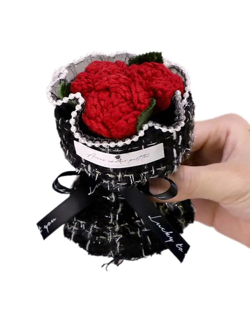 Load image into Gallery viewer, Mini Bule Rose Bundle Handmade Weaving Eternal Life Float Carrying Rose Ornament Simulation Flower Suitable For Girls Gift Boxed
