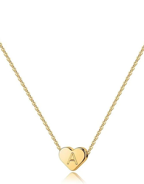 Load image into Gallery viewer, Heart Initial Necklaces for Women Girls - 14K Gold Filled Heart Pendant Letter Alphabet Necklace Tiny Initial Necklaces for Women Kids Child Heart Letter Initial Necklace Birthday Gifts for Girls
