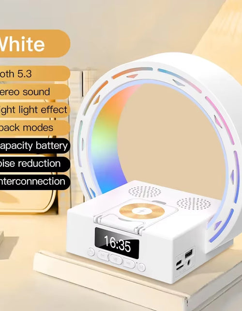 Load image into Gallery viewer, Trending Products 2024 New Arrivals Smart 15W Wireless Charger BT Speakers with Alarm Clock Led Lighting Decoration for Bedroom
