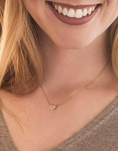 Load image into Gallery viewer, Heart Initial Necklaces for Women Girls - 14K Gold Filled Heart Pendant Letter Alphabet Necklace Tiny Initial Necklaces for Women Kids Child Heart Letter Initial Necklace Birthday Gifts for Girls
