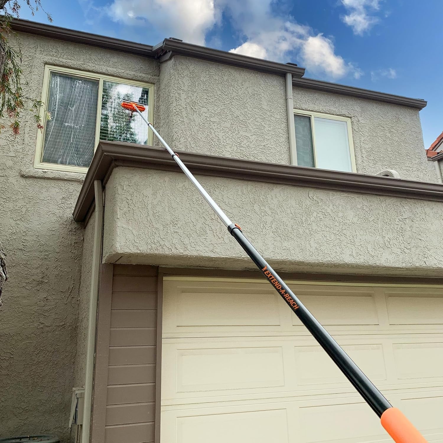 7-30 Ft Long Telescopic Extension Pole // Multi-Purpose Extendable Pole with Universal Twist-On Metal Tip // Lightweight and Sturdy // Best Telescoping Pole for Painting, Dusting and Window Cleaning